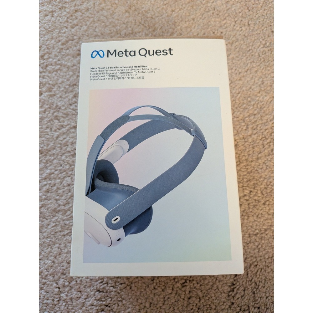 Meta Quest 3 Facial Interface Head Strap Set Elemental Blue